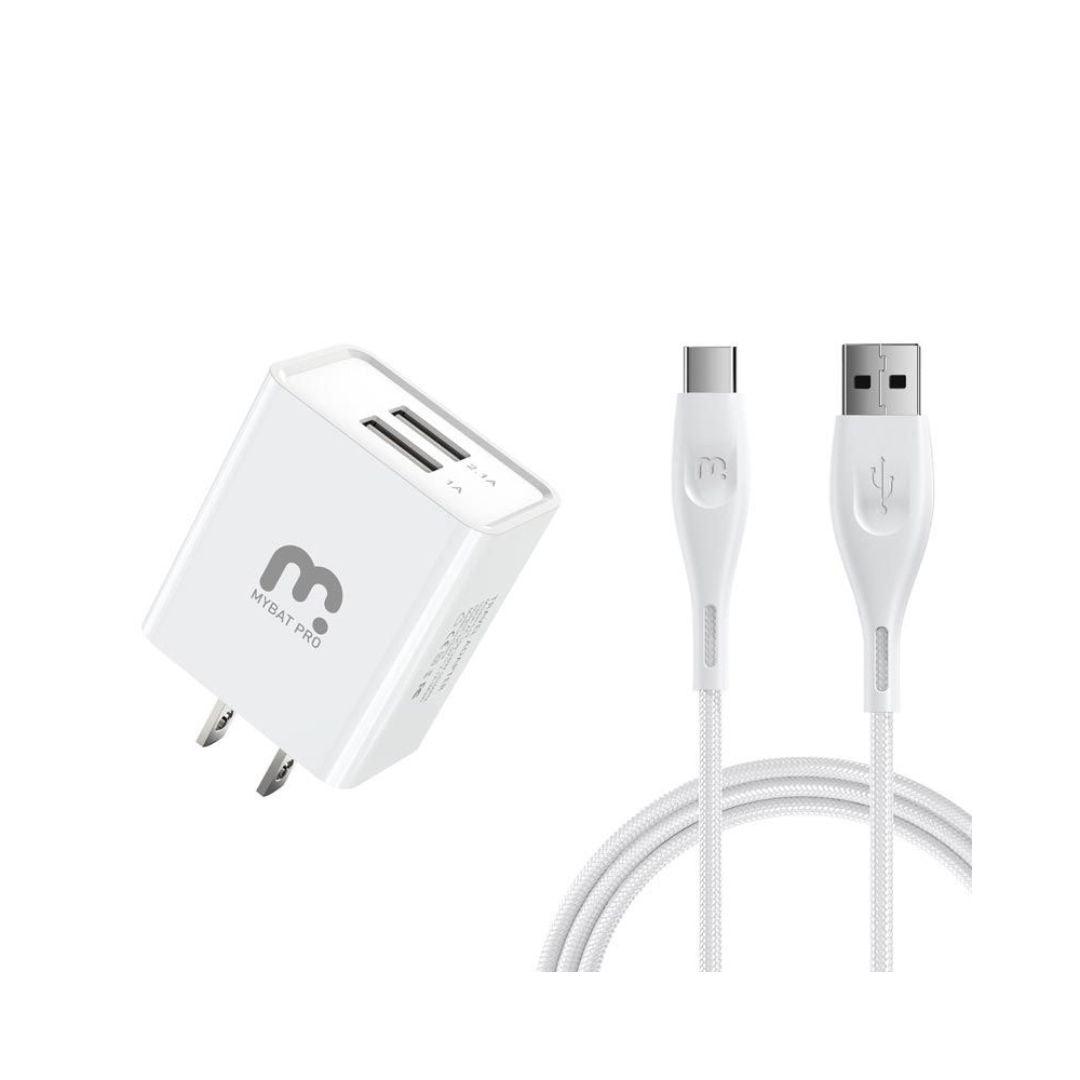 MyBat Pro - 2-in-1 Travel Adapter w/ USB-C Cable (6ft) - East Texas Electronics LLC.